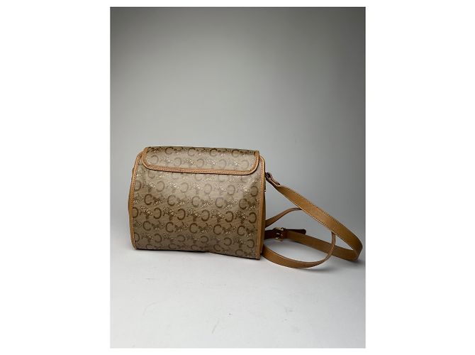 Triomphe Céline Bolso de hombro / bandolera vintage Celine Monogram dorado beige - vista 2
