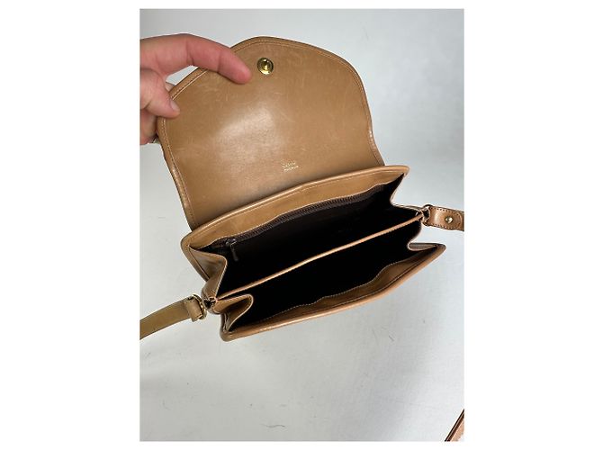 Triomphe Céline Bolso de hombro / bandolera vintage Celine Monogram dorado beige - vista 3