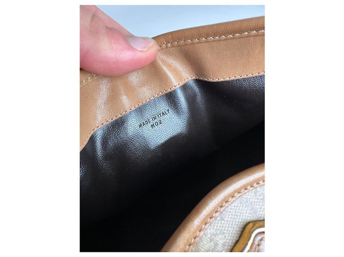 Triomphe Céline Bolso de hombro / bandolera vintage Celine Monogram dorado beige - vista 5