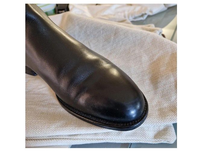 Botas Jumping de Cuero Negro Hermès - vista 5