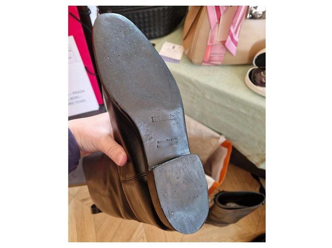 Botas Jumping de Cuero Negro Hermès - vista 8