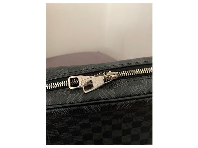 Pochette Louis Vuitton Damier Graphite GM Nero - vista 2