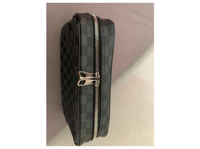 Pochette Louis Vuitton Damier Graphite GM Nero - vista 4