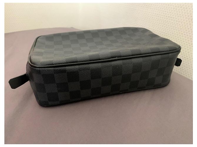 Pochette Louis Vuitton Damier Graphite GM Nero - vista 7