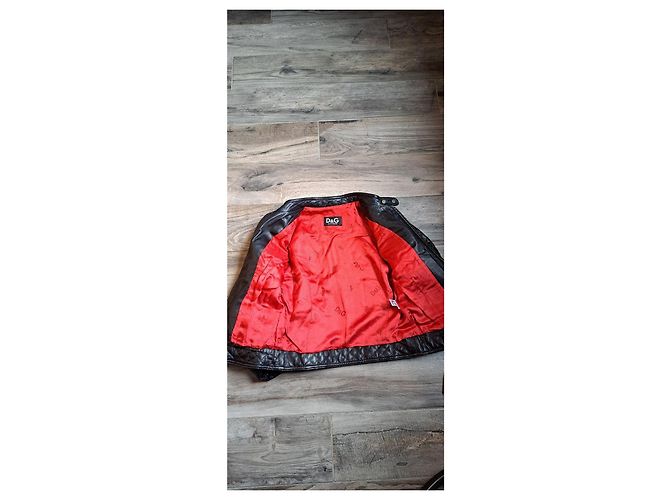 Chaqueta de Cuero Acolchada D&G Negro - vista 11