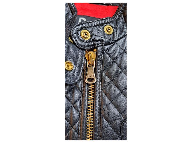 Chaqueta de Cuero Acolchada D&G Negro - vista 4