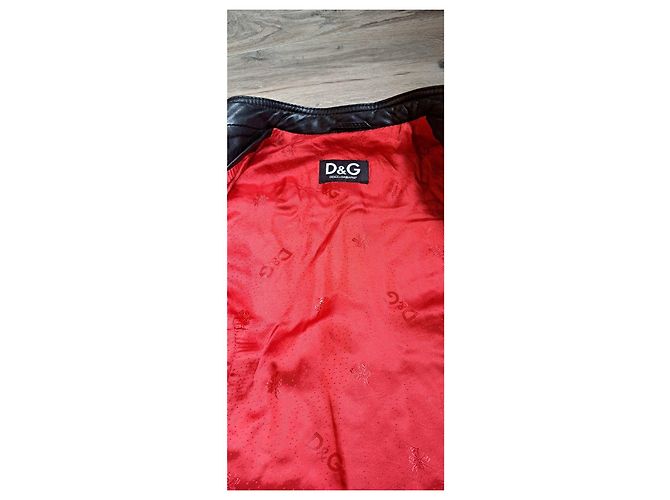 Chaqueta de Cuero Acolchada D&G Negro - vista 8