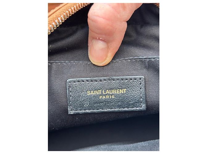 Bolsa transversal Saint Laurent Lou em camurça marrom - vista 14