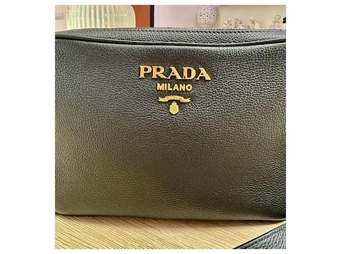 Borsa a tracolla Prada in pelle nera Nero - vista 4