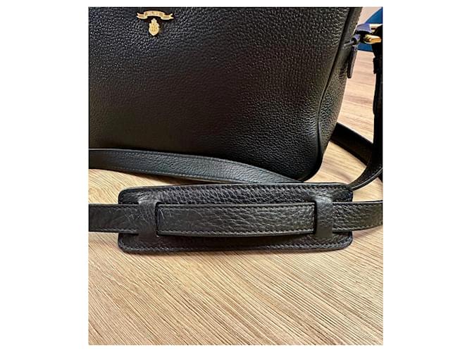 Borsa a tracolla Prada in pelle nera Nero - vista 6