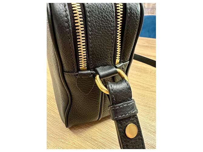 Borsa a tracolla Prada in pelle nera Nero - vista 9
