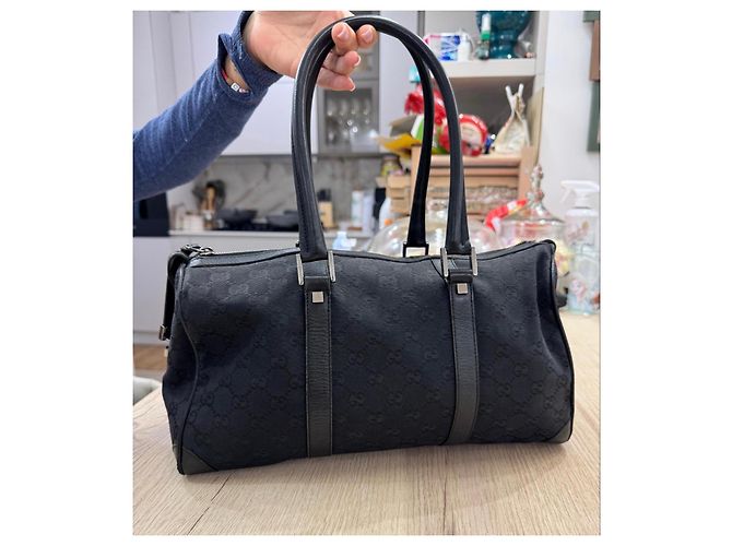 Borsa a mano Gucci in tela GG nera Nero - vista 2
