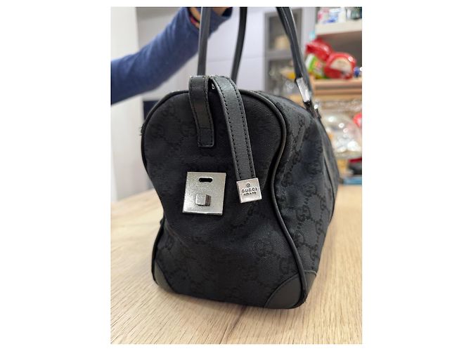 Borsa a mano Gucci in tela GG nera Nero - vista 5