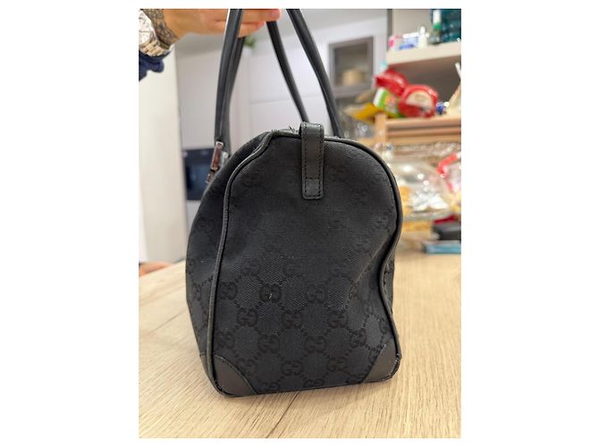 Borsa a mano Gucci in tela GG nera Nero - vista 7