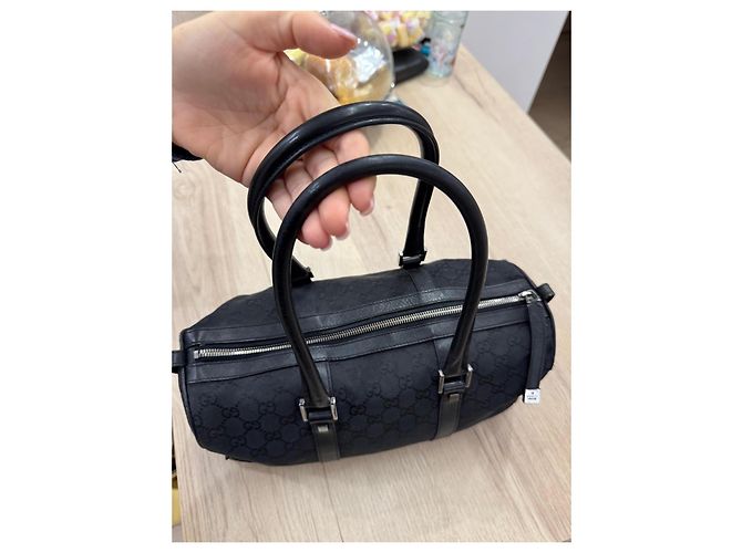 Borsa a mano Gucci in tela GG nera Nero - vista 9