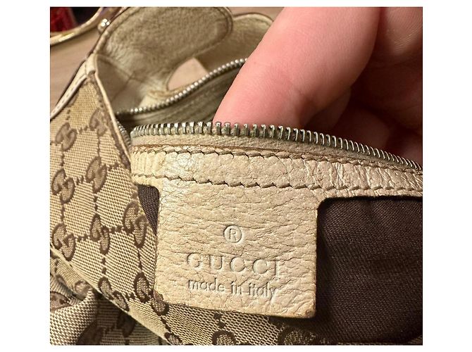 Borsa Gucci Hobo Monogram Marrone Beige - vista 16