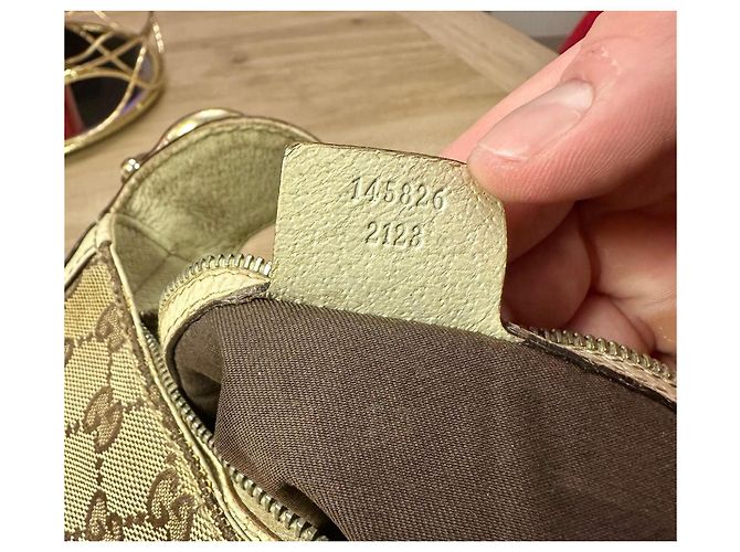 Borsa Gucci Hobo Monogram Marrone Beige - vista 17