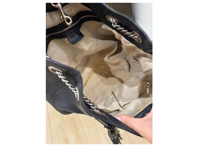 Borsa Gucci soho in pelle nera con borchie limited edition Nero - vista 16