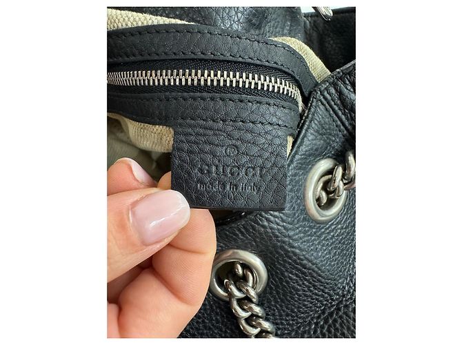 Borsa Gucci soho in pelle nera con borchie limited edition Nero - vista 17