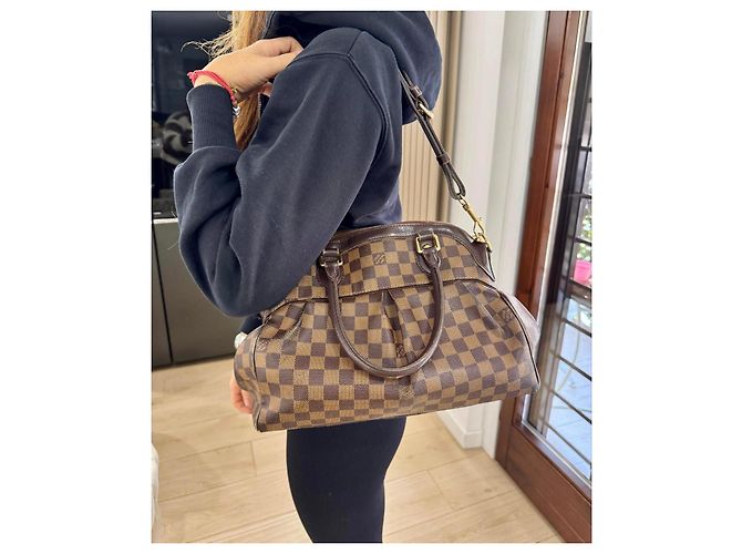 Borsa Louis Vuitton Trevi Damier Ebene Marrone - vista 13