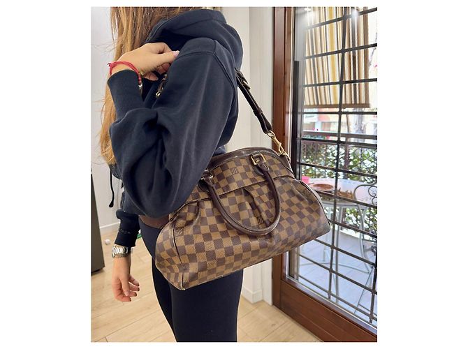Borsa Louis Vuitton Trevi Damier Ebene Marrone - vista 14