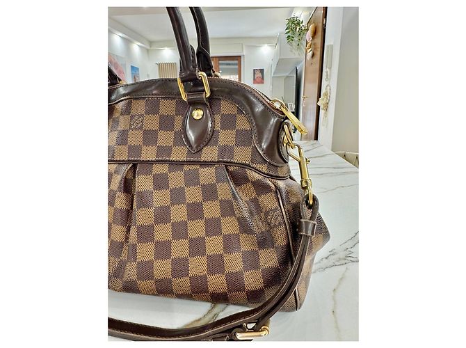 Borsa Louis Vuitton Trevi Damier Ebene Marrone - vista 2