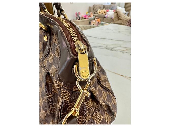 Borsa Louis Vuitton Trevi Damier Ebene Marrone - vista 4