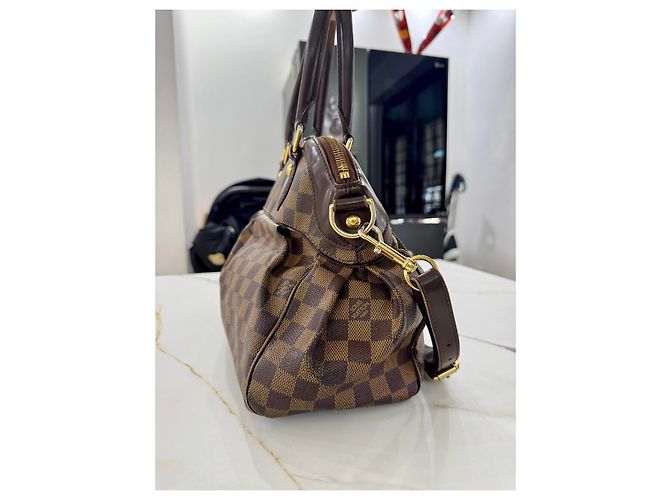 Borsa Louis Vuitton Trevi Damier Ebene Marrone - vista 6