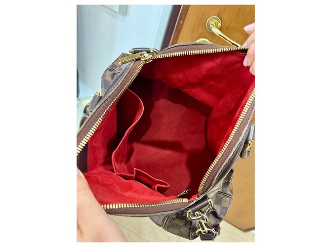 Borsa Louis Vuitton Trevi Damier Ebene Marrone - vista 8