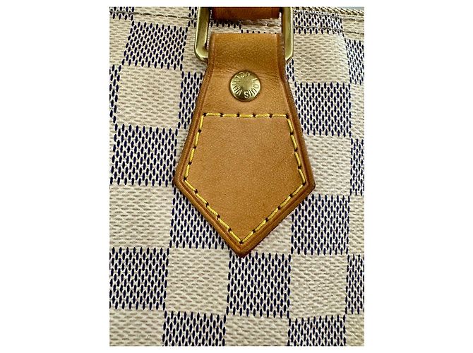 Bolsa Louis Vuitton Speedy 35 em lona Damier Azur Fora de branco - vista 4