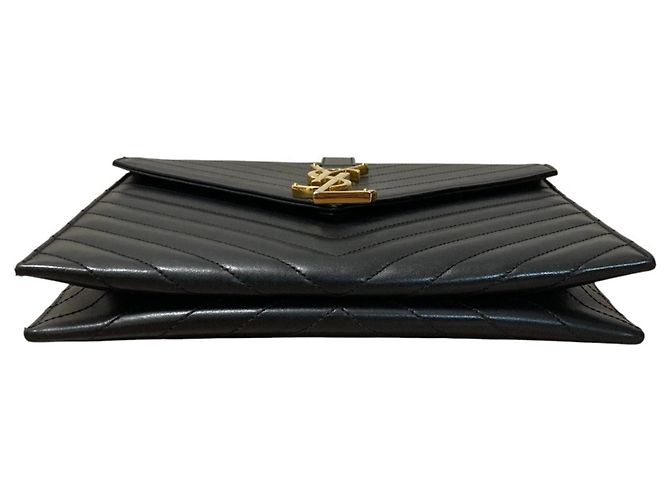 Borsa a Spalla Cassandra V-Stitch con Catena Yves Saint Laurent Nero - vista 7