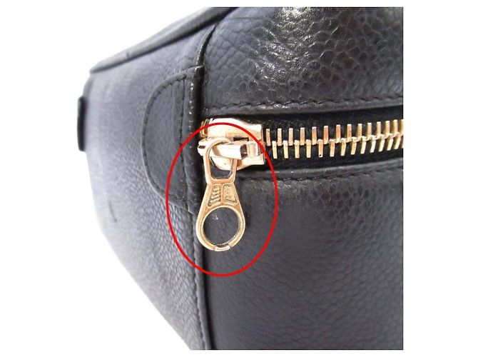 Borsa Vanity in Pelle Caviar Chanel Nero - vista 13