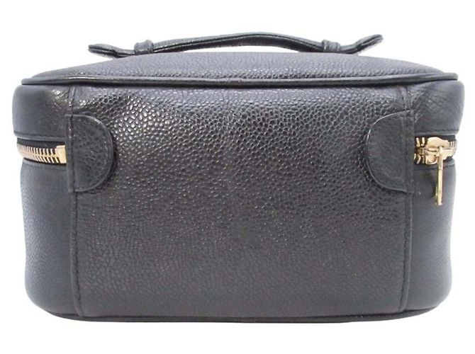 Borsa Vanity in Pelle Caviar Chanel Nero - vista 3