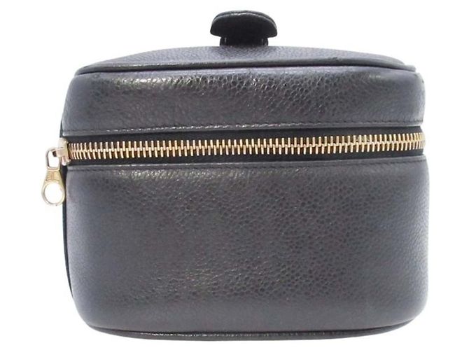 Borsa Vanity in Pelle Caviar Chanel Nero - vista 4