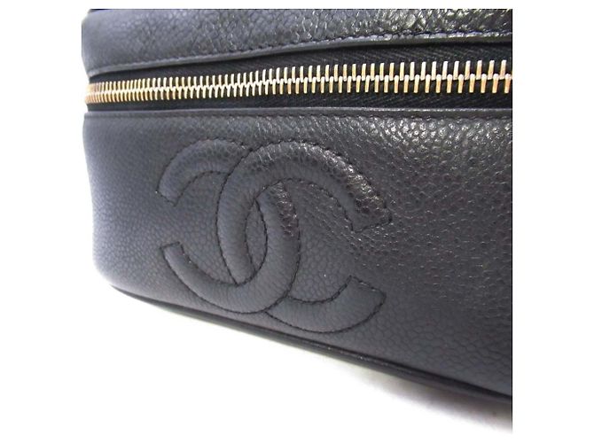 Borsa Vanity in Pelle Caviar Chanel Nero - vista 8