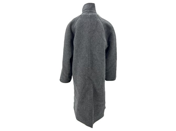 Autre Marque Abrigo reversible gris de lana - vista 2