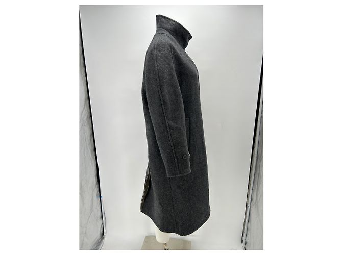 Autre Marque Abrigo reversible gris de lana - vista 3
