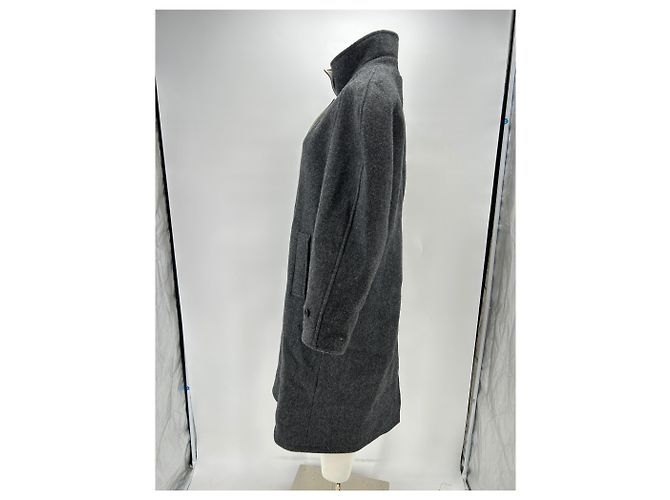Autre Marque Abrigo reversible gris de lana - vista 4