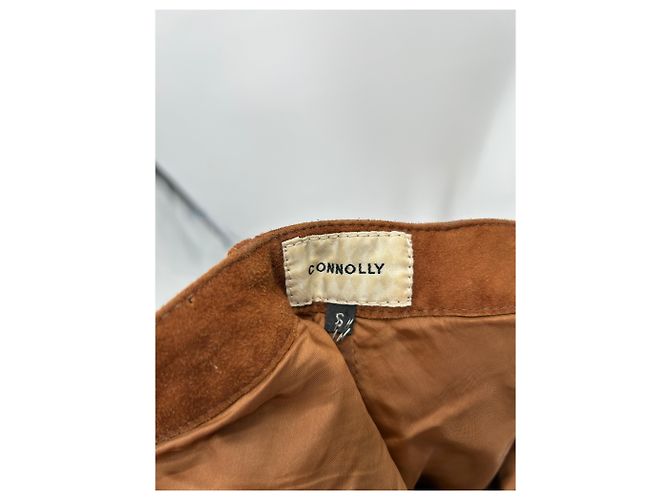 Autre Marque Pantalón de ante camel Camello - vista 3