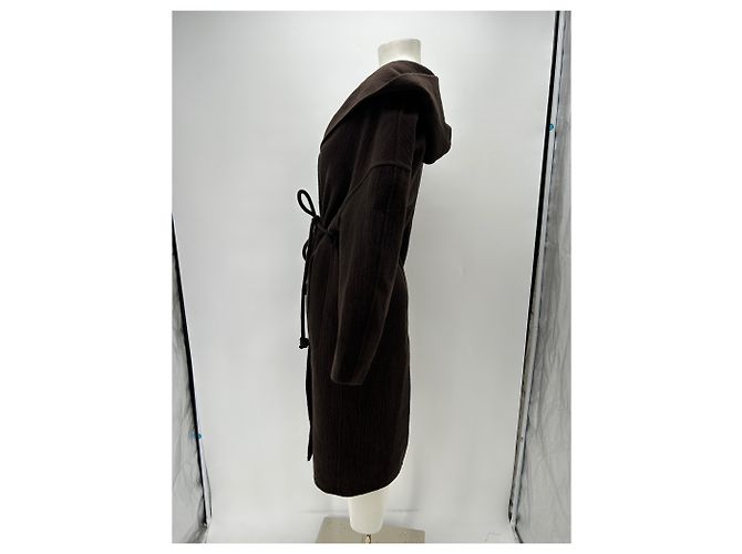 Autre Marque Abrigo de lana marrón Castaño - vista 4
