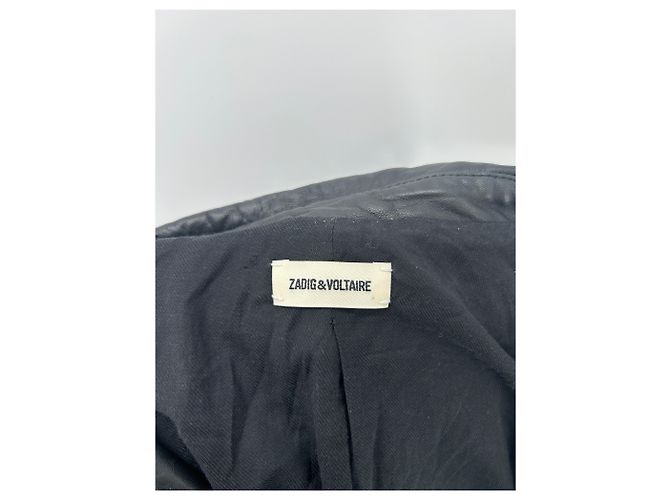 Zadig & Voltaire Lederjacke Schwarz Größe 46 - Ansicht 3