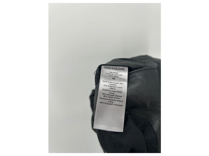 Zadig & Voltaire Lederjacke Schwarz Größe 46 - Ansicht 4