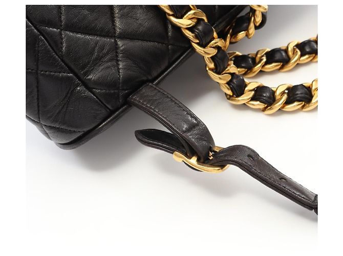 Timeless Chanel Matelassé Lammleder Rucksack Schwarz - Ansicht 10