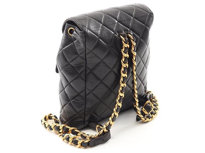 Timeless Chanel Matelassé Lammleder Rucksack Schwarz - Ansicht 2