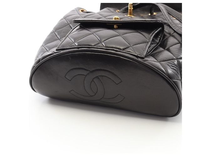 Timeless Chanel Matelassé Lammleder Rucksack Schwarz - Ansicht 7