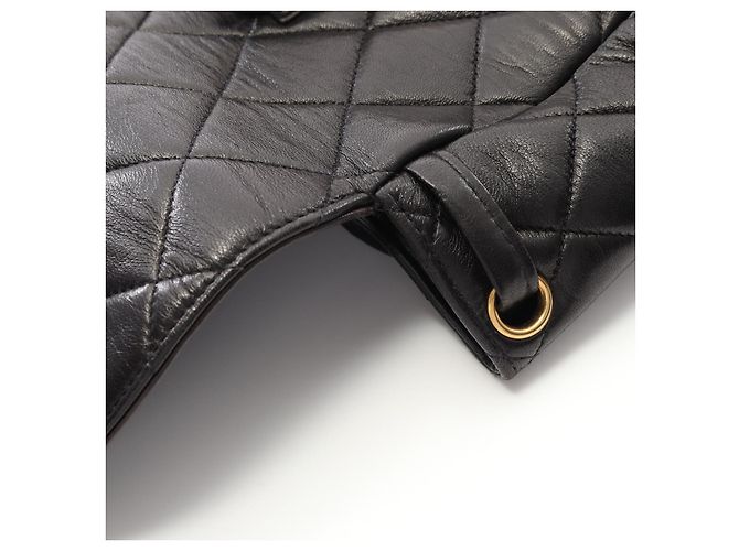 Timeless Chanel Matelassé Lammleder Rucksack Schwarz - Ansicht 9