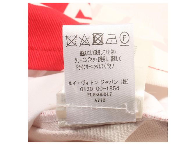 Louis Vuitton Monogram Cotton Skirt Pink White Red - view 5