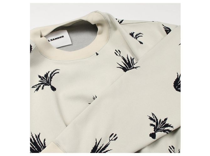 Sudadera de poliéster intarsia Palm Tree de Jil Sander Blanco - vista 9