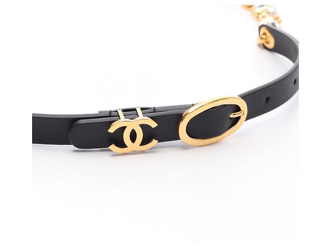 Timeless Cinturón de cuero Chanel Coco Mark Negro - vista 2