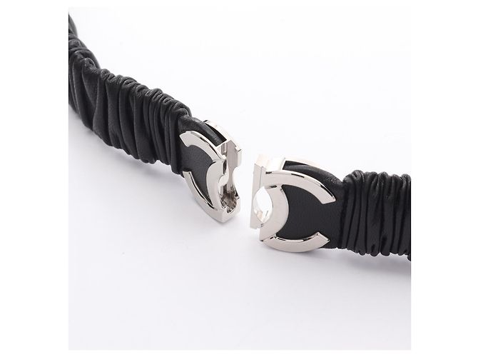 Timeless Chanel Coco Mark Ledergürtel Schwarz - Ansicht 4